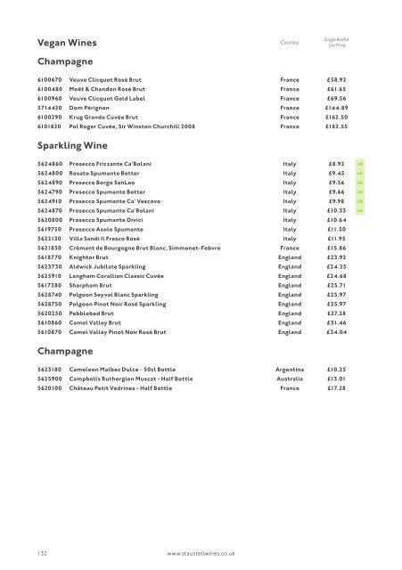 St Austell Wines - Wine List 2020