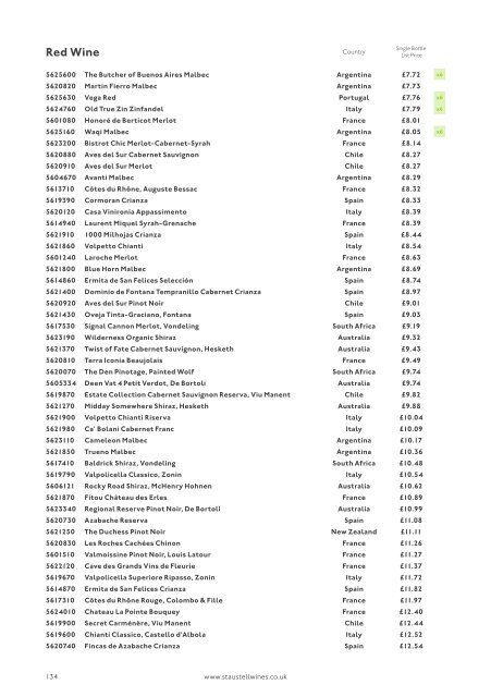 St Austell Wines - Wine List 2020