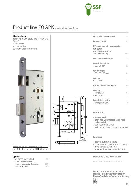 The Lock Catalogue