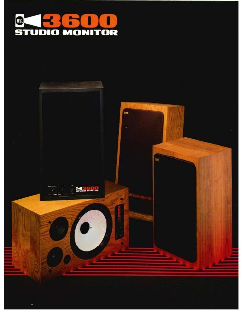 rsl 3600 studio monitor