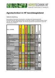 Agrotechniker/-in HF berufsbegleitend - Berufs- und ...