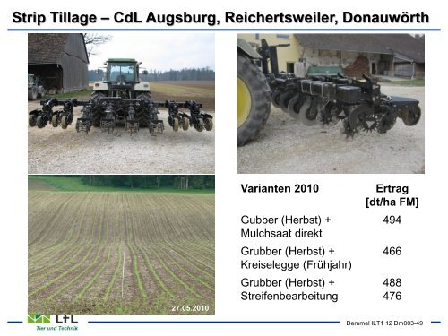 Streifenbodenbearbeitung / Strip Tillage im Mais - Bayern