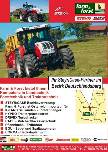 Ihr Steyr/Case-Partner im Bezirk Deutschlandsberg - Farm & Forst