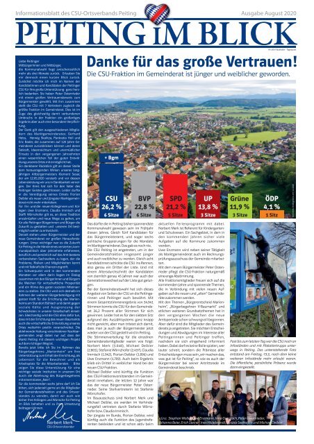 Peiting im Blick, Ausgabe Juli 2020