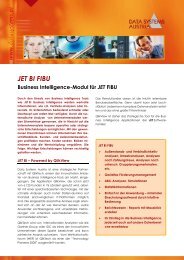 JET BI FIBU Business Intelligence-Modul für ... - Data Systems Austria