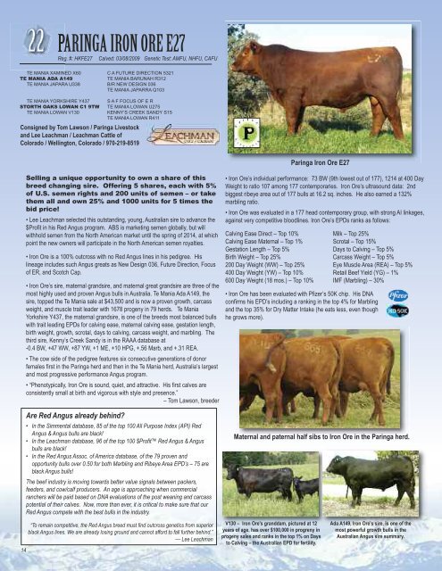 2012 Mile High Classic Red Angus Auction - National Western Stock ...