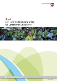 Sport Fort- und Weiterbildung 2012 für Lehrerinnen und Lehrer