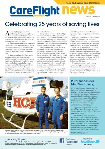 Celebrating 25 years of saving lives - CareFlight
