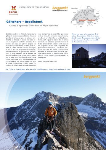 Proposition de Course 08.2020 – Gältehore - Arpelistock