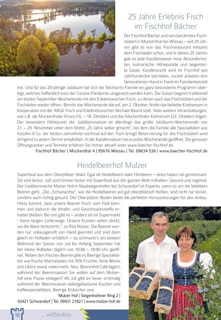 Freizeitmagazin Oberpfälzer Wald August 2020