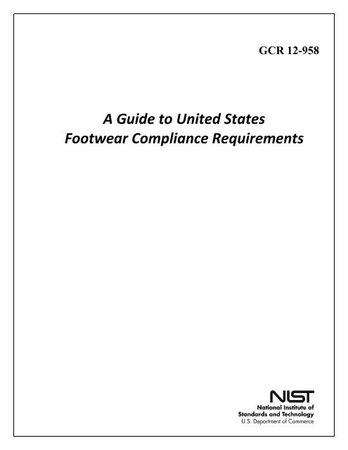 Footwear Compliance Requirements - NIST Global Standards ...