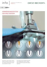 Sewing 16 - Verdrängungsspitzen von Groz-Beckert