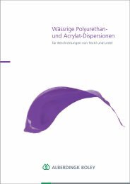 Wässrige Polyurethan- und Acrylat-Dispersionen - Alberdingk Boley