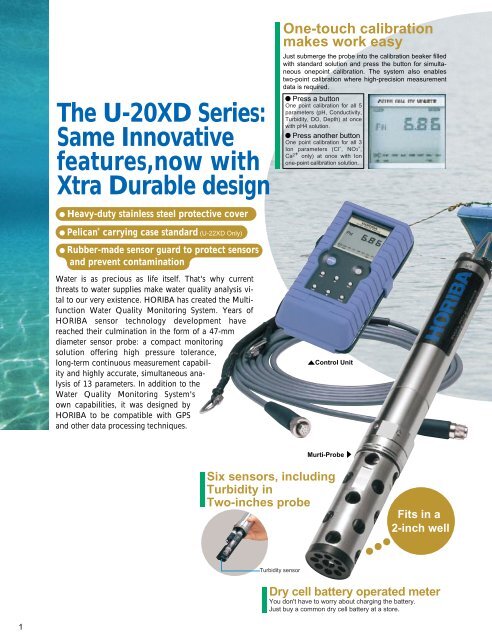 U-20XD Series Water Quality Monitoring System - Horiba