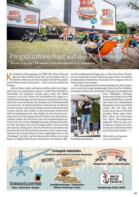 STADTMAGAZIN Bremen August 2020