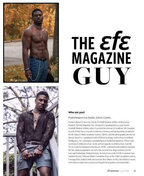 Efe Magazine Issue 15 – July/August 2020 Edition