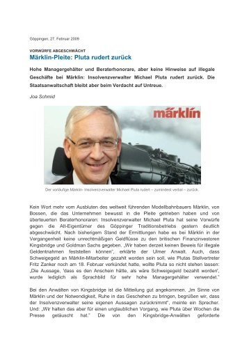 15 Märklin-pleite- Pluta rudert zuruck - Ab-treinen