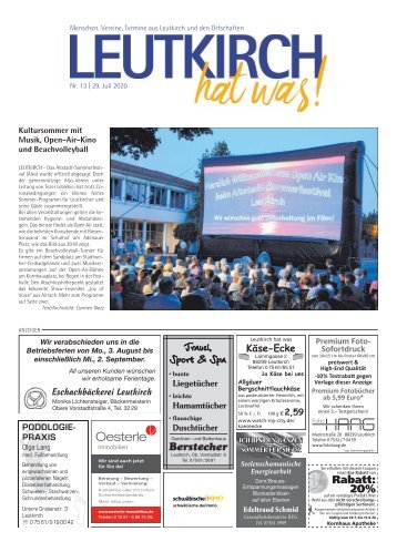Leutkirch hat was 29.07.2020