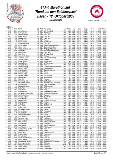 12. Oktober 2003 41.Int. Marathonlauf "Rund um den ... - RWE.com