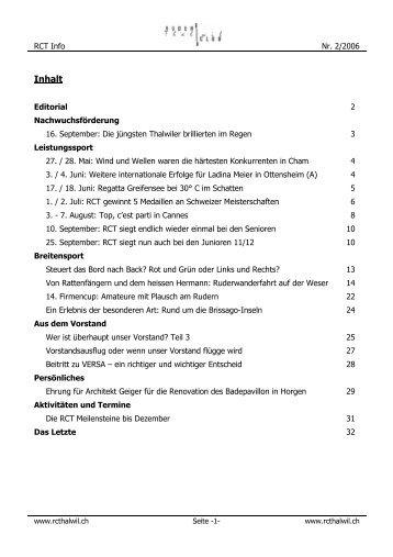 2 - Ruderclub Thalwil