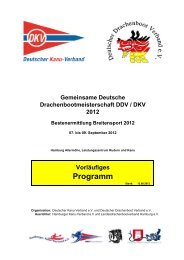 Gemeinsame Deutsche Drachenbootmeisterschaft DDV / DKV 2012 ...