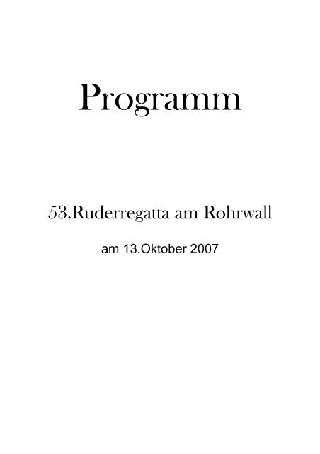 Regattaprogramm - Rudergemeinschaft Rotation Berlin e.V.