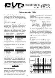 Jahresbericht 2006 - Ruderverein Datteln von 1928 eV