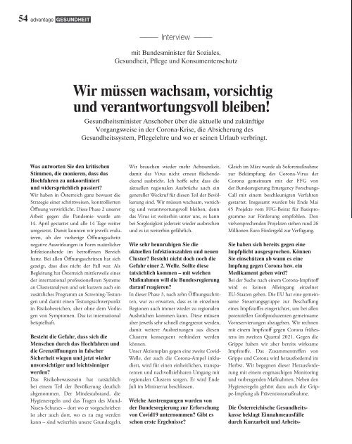 advantage eMagazin 2020 Nr. 4