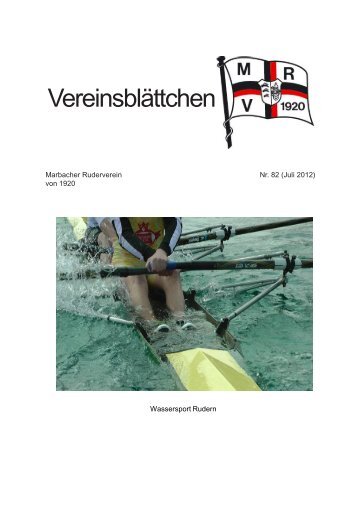 Vereinsblättchen - Marbacher Ruderverein eV