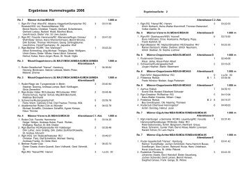 Ergebnisse Hummelregatta 2006 - Ruder-Gesellschaft Lauenburg