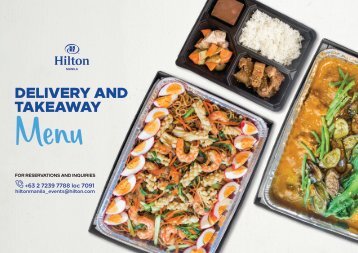 Hilton Manila Bulk Delivery And Takeaway Menu