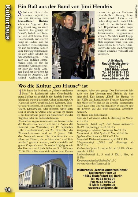 Gemeindemagazin Rüdersdorf 2004 - Stadtmagazin BS GmbH