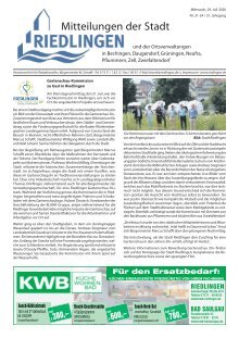 Amtliches Mitteilungsblatt Riedlingen 29.07.2020