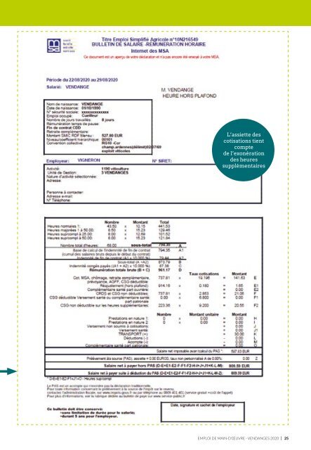 Les Guides du SGV - Emploi de main-d'œuvre vendange 2020