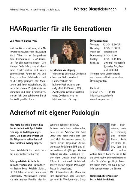 Acherhof-Post Nr. 13 | 31. Juli 2020