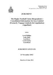 The Rugby Football Union (Respondent) v Consolidated Information ...