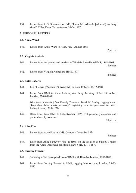 Inventory of the Stanley Archives (PDF - 1,9