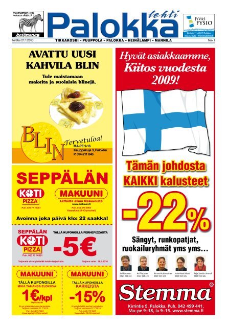 1€/kpl -15% - Palokka-lehti