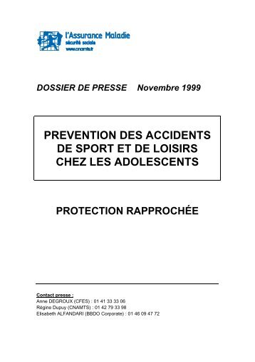 Prévention des accidents de sport chez les adolescents - Inpes