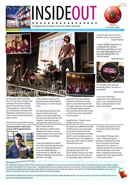 SS News - CTC Kingshurst Academy