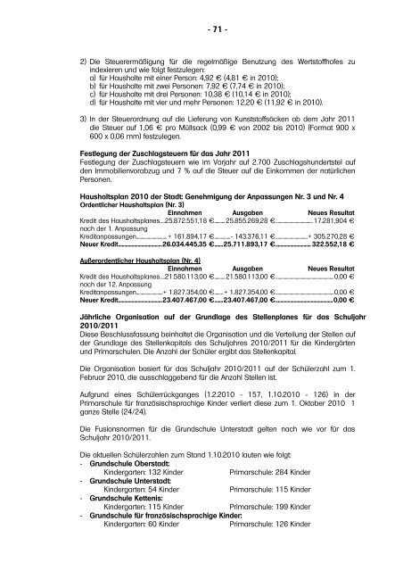 Teil 01 Zentralverwaltung Stadtrat Seite 1 bis 81 - Stadt Eupen