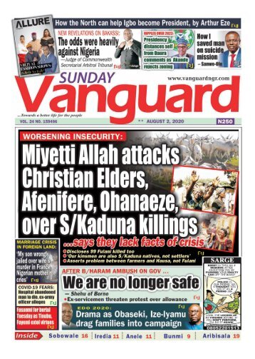 02082020 - Miyetti Allah attacks Christain Elders, Afenifere, Ohanaeze over S/Kaduna Killings