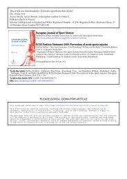 ECSS Position Statement 2009 - EuroSafe