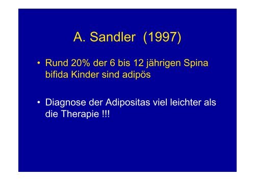 Probleme der Adipositas bei Spina bifida - ASbH