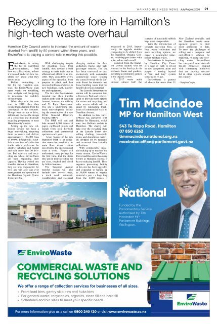 Waikato Business News July/August 2020