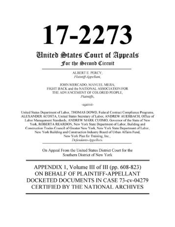 Settlement Executive Order 45 (9 NYCRR 3.45) Docket 99 17-2273 Appendix 1, Volume 3 pages 749-757, 758-785, 786, 795