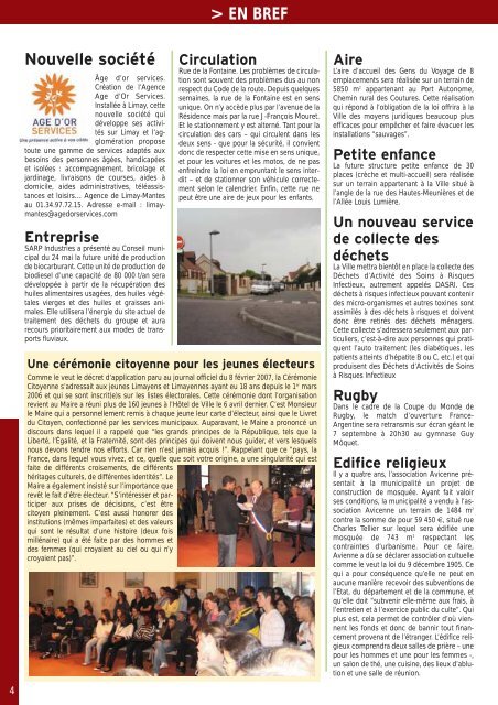 bulletin municipal 204 - juin 2007 - Ville de Limay