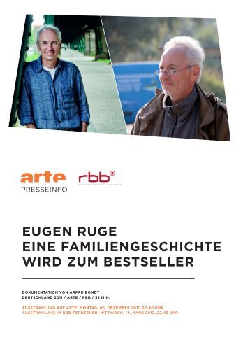 eugen ruge eine familiengeschichte wird zum ... - rbb Presseservice