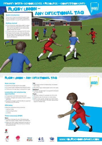 Rugby union - any directional tag - School Games