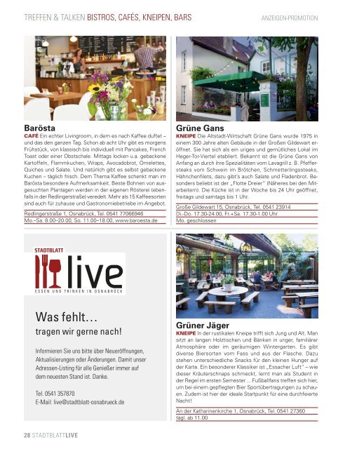 STADTBLATT live - Sommer 2020